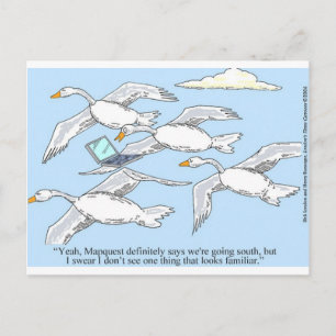 Loose Gans Using Mapquest Funny Gifts & T-Shirts Postkarte