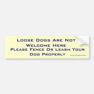 Loose Hunde nicht willkommen Autoaufkleber