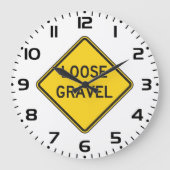 Loose Kies Warnschildkröte Große Wanduhr (Vorderseite)