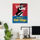 Loose Lips WWII Poster (Heimbüro)