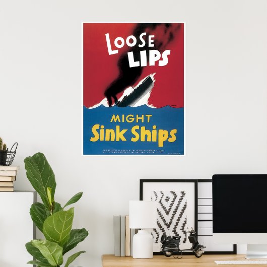 Loose Lips WWII Poster (Heimbüro)
