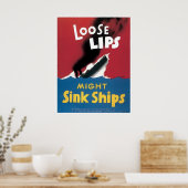 Loose Lips WWII Poster (Küche)