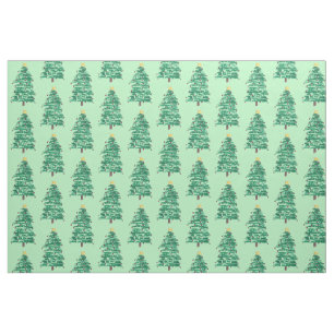 Loose Malerei Weihnachtsbaum Muster Fabric Stoff