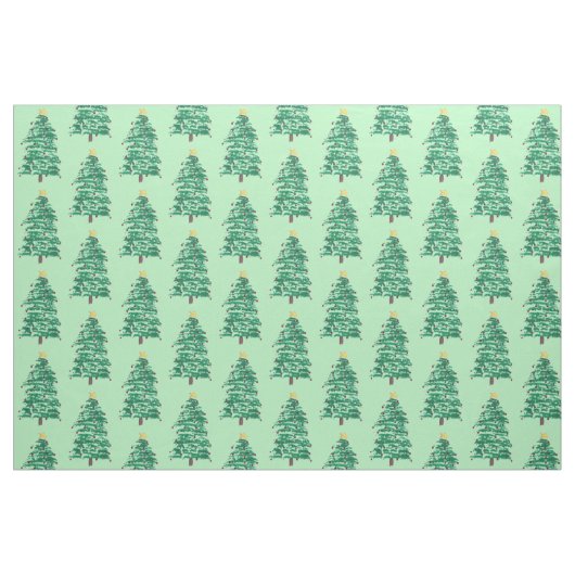 Loose Malerei Weihnachtsbaum Muster Fabric Stoff (Fat Quarter (45,7 x 55,9 cm))
