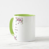 Loose pink watercolor flowers customizable tasse (Vorderseite Links)