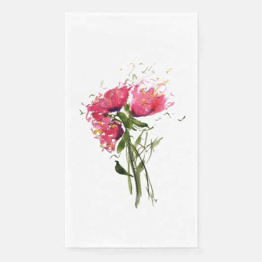 Loose Poppies Papier Handtuch Serviette (Vorderseite)