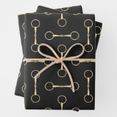 Loose Ring Snaffle Bits Equestrian Geschenkpapier Set (Beispiel)