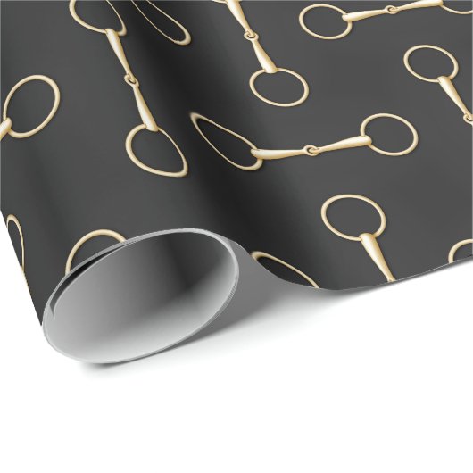Loose Ring Snaffle Bits Equestrian (groß) Geschenkpapier (Rolleneckpunkt)