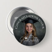 Loose Script Foto Abschluss Herzlichen Glückwunsch Button (Vorne & Hinten)