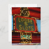 Loose Slots Zeichen auf Casino, Las Vegas, Nevada Postkarte (Vorne/Hinten)
