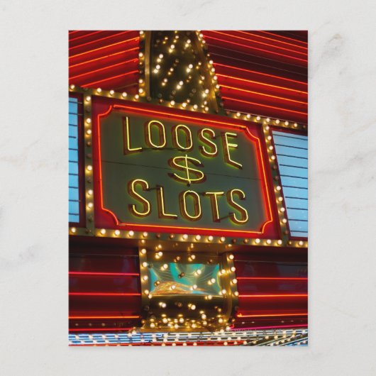 Loose Slots Zeichen auf Casino, Las Vegas, Nevada Postkarte (Vorderseite)