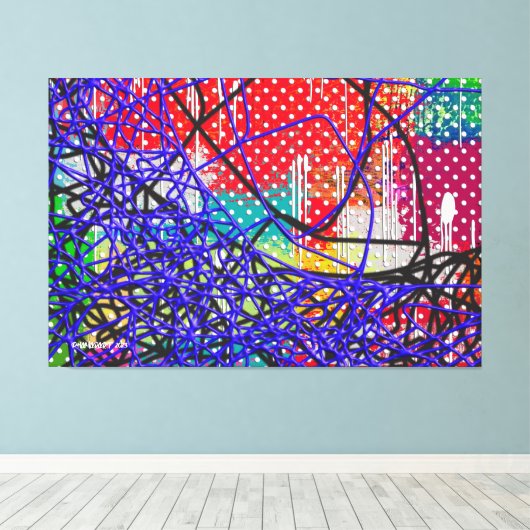 Loose Strings Canvas Print Leinwanddruck (Insitu (Holzboden))