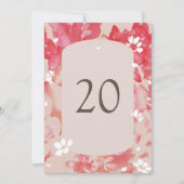 Loose Wasserfarbe Rosa Tischnummer (Vorderseite)