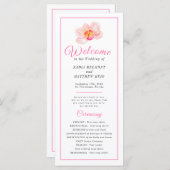 Loose Wasserfarben Orchid Blume Hochzeit Programm (Vorne/Hinten)
