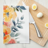 Loose Wasserfarbenblumen Elegante Geschirrtuch (Viertel Falte)