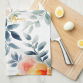 Loose Wasserfarbenblumen Elegante Geschirrtuch (Viertel Falte)