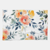 Loose Wasserfarbenblumen Elegante Geschirrtuch (Horizontal)