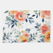 Loose Wasserfarbenblumen Elegante Geschirrtuch (Horizontal)