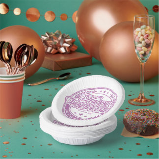 Loosid Nüchternheitsjubiläum Rosa Papierplatte Pappteller
