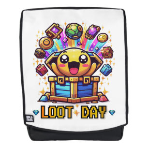Loot Day Gaming-Schatztruhe Grafik Rucksack