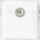 Lop-Eared Bunny Runder Aufkleber (Tasche)