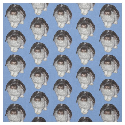 Lop Eared Rabbit Fabric (blau) Stoff (Muster)