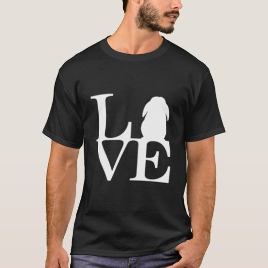 Lop Rabbit I Love Bunnies T-Shirt (Vorderseite)