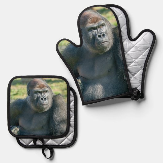 Lope's Little Quirk im Sonnenschein Ofenhandschuh & Topflappen-Set (Vorderseite/Rückseite)