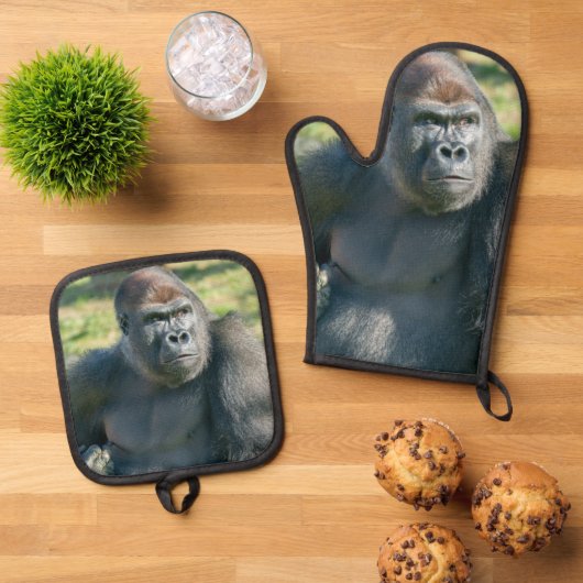 Lope's Little Quirk im Sonnenschein Ofenhandschuh & Topflappen-Set (Oben Unten)