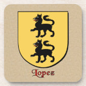 Lopez-Familienschild Getränkeuntersetzer (Vorderseite)