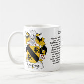 Lopez-Familienwappen auf einer Tasse (Links)