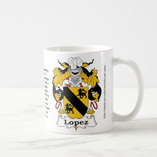 Lopez-Familienwappen auf einer Tasse (Rechts)