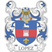 Lopez Familienwappen Aufkleber (Vorderseite)