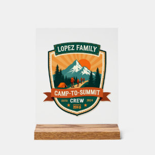 Lopez Family Camp-To-Summit Crew Vintage-Wander-Ca Acrylschild