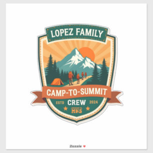 Lopez Family Camp-To-Summit Crew Vintage-Wander-Ca Aufkleber