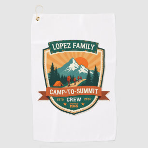 Lopez Family Camp-To-Summit Crew Vintage-Wander-Ca Golfhandtuch
