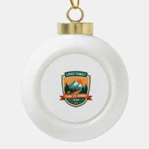 Lopez Family Camp-To-Summit Crew Vintage-Wander-Ca Keramik Kugel-Ornament