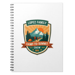 Lopez Family Camp-To-Summit Crew Vintage-Wander-Ca Notizblock