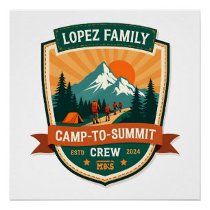 Lopez Family Camp-To-Summit Crew Vintage-Wander-Ca Poster