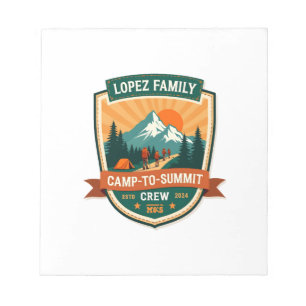 Lopez Family Camp-To-Summit Crew Vintage Wanderhüt Notizblock