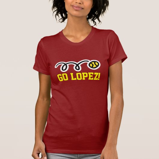 Lopez-Fan Tennist-shirt Mann-Frauenkinder T-Shirt (Vorderseite)