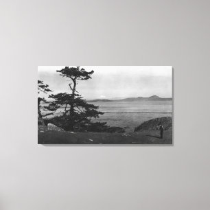 Lopez-Insel, WA - Rosario-Straßen und Mt-Bäcker Leinwanddruck