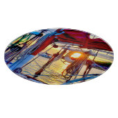 Lopez Island Sunset on Sailboats Cutting Board Schneidebrett (Ecke)
