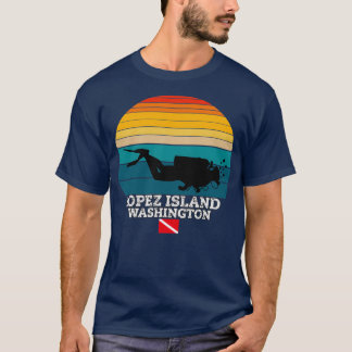 Lopez Island US Island Tauchen T-Shirt