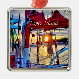 Lopez Island Washington Weihnachtsdekoration Ornament Aus Metall