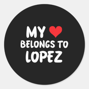 Lopez - Mein Herz gehört zu Lopez - Liebe Runder Aufkleber