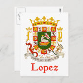 Lopez-Schild von Puerto Rico Postkarte (Vorne/Hinten)