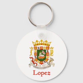 Lopez Schild von Puerto Rico Schlüsselanhänger