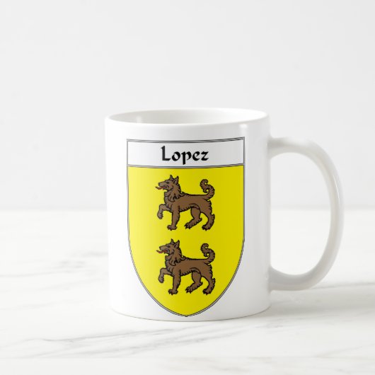 Lopez-Wappen/Familienwappen Kaffeetasse (Rechts)