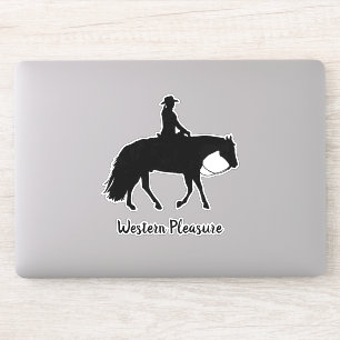 Loping Black Western Pleasure Horse Silhouette Aufkleber